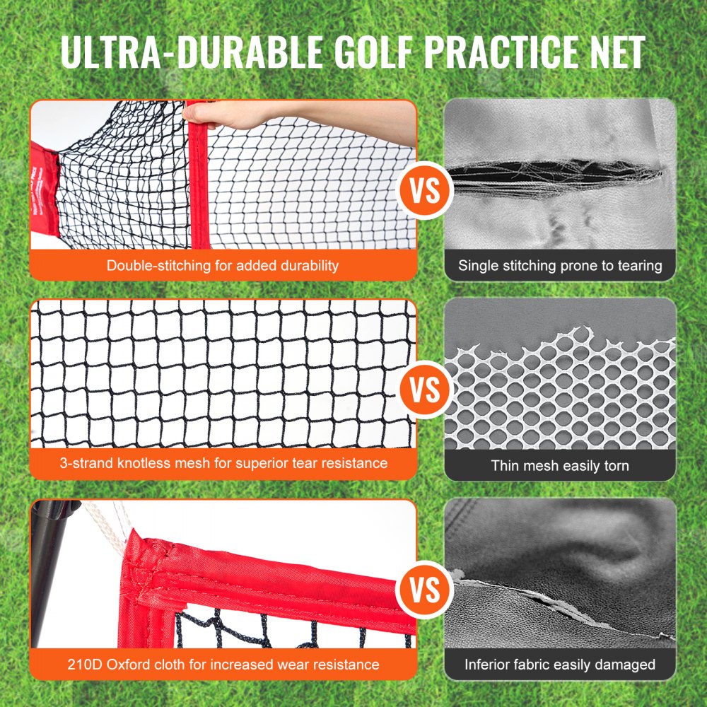 10.8x7ft Golf Practice Hitting Net Indoor Personal Driving Range Training
