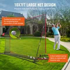 10.8x7ft Golf Practice Hitting Net Indoor Personal Driving Range Training