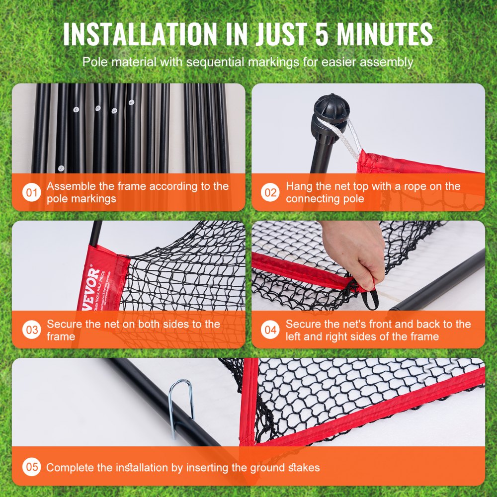 10.8x7ft Golf Practice Hitting Net Indoor Personal Driving Range Training