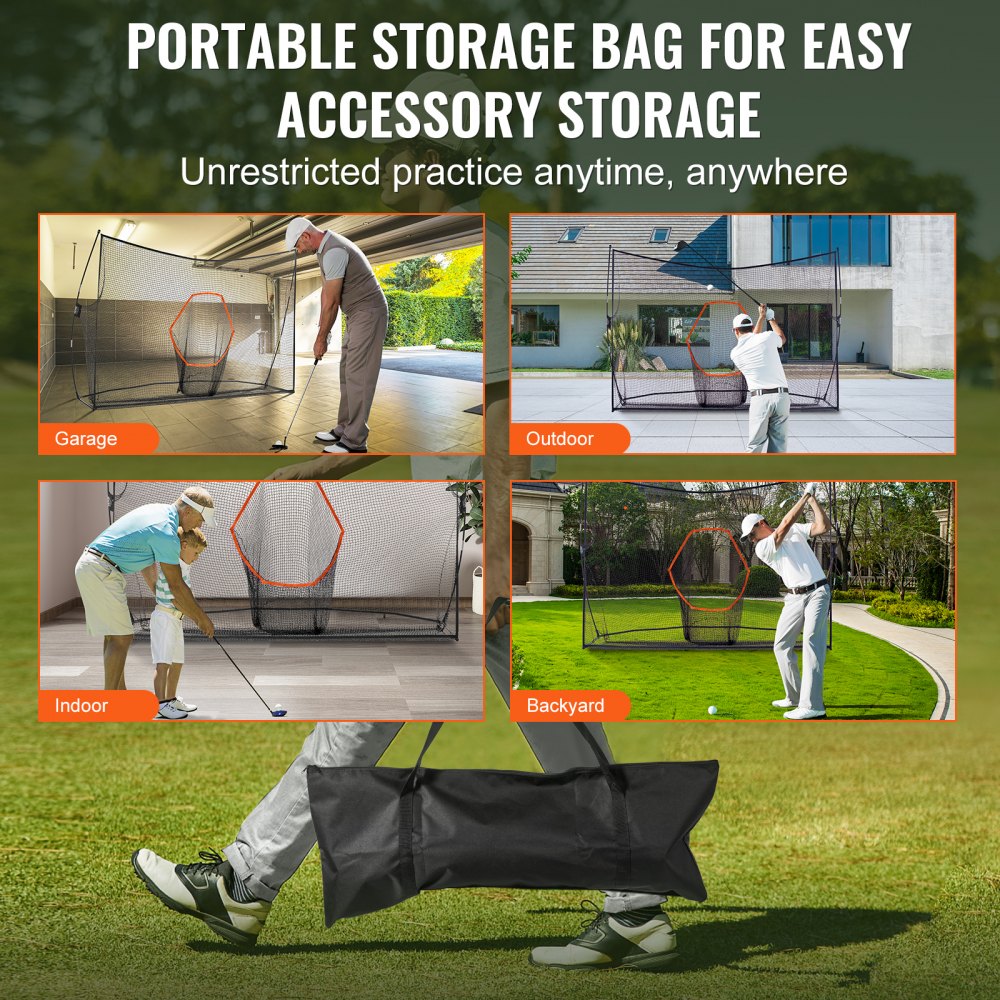 10.8x7ft Golf Practice Hitting Net Indoor Personal Driving Range Training