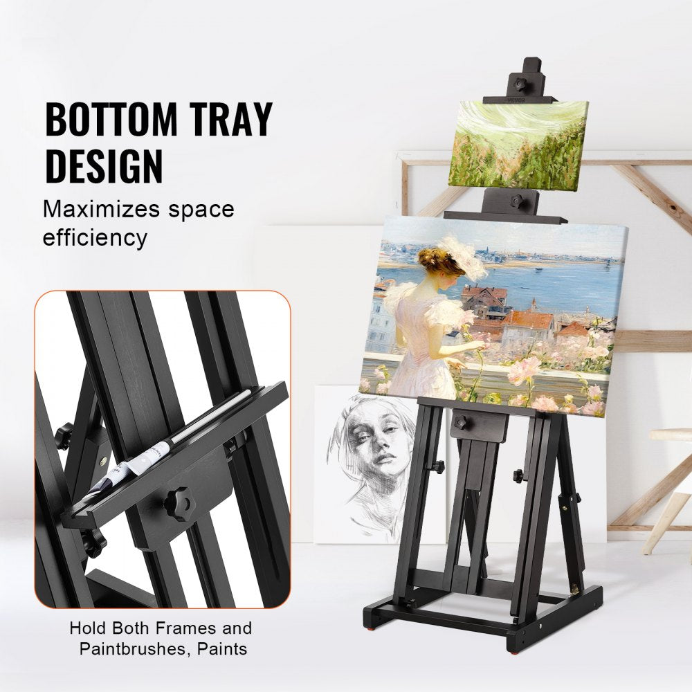 Studio H-Frame Easel Holds Canvas Art up to 77" Beechwood Artists Easel