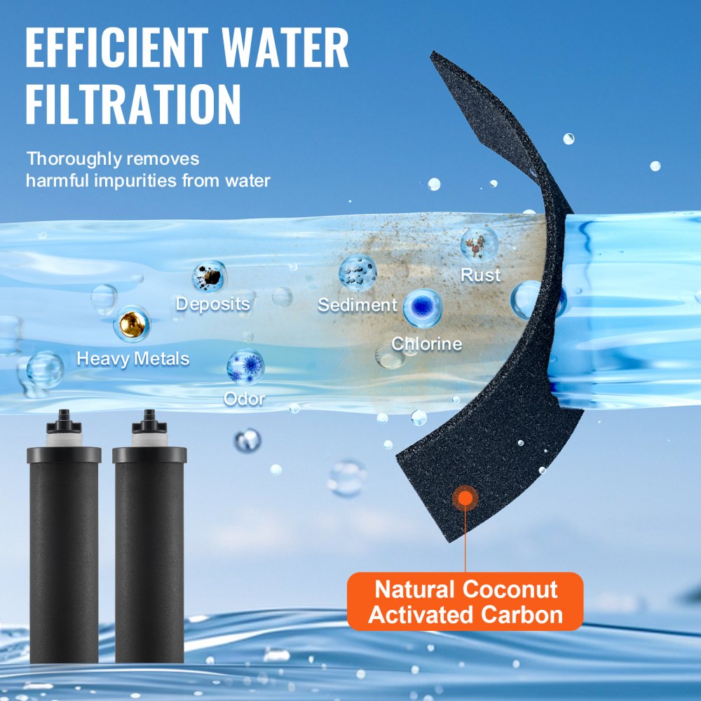 Purification Water Filter Replacement for Gravity Filter System 2 Pack