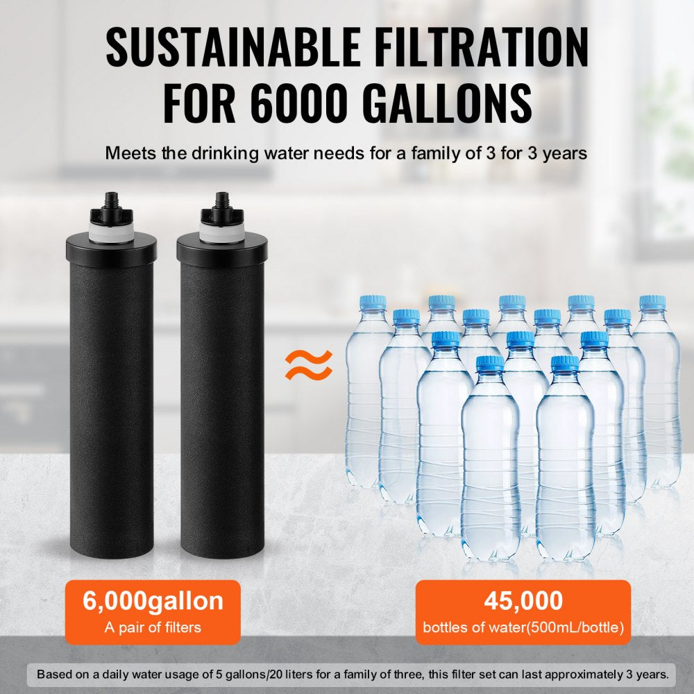 Purification Water Filter Replacement for Gravity Filter System 2 Pack
