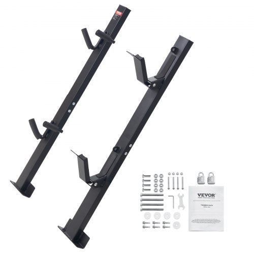 Trimmer Rack, 2 Place Weeder Trimmer Rack, Trim Holder Trailer Rack Carrier with Zinc Alloy Password Lock, Mount On Landscape Truck Trailer Enclosed Trimmer Rack Weed Eater Racks, Pair