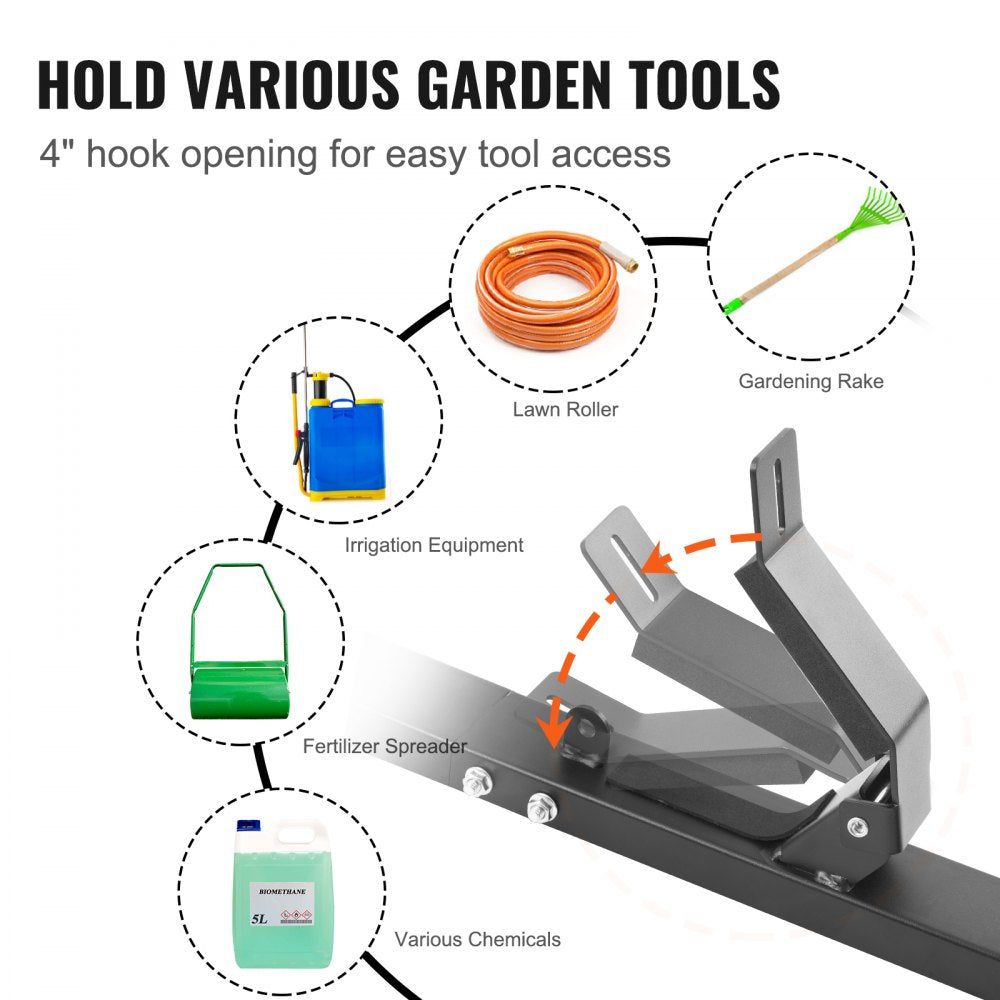 Trimmer Rack, 2 Place Weeder Trimmer Rack, Trim Holder Trailer Rack Carrier with Zinc Alloy Password Lock, Mount On Landscape Truck Trailer Enclosed Trimmer Rack Weed Eater Racks, Pair