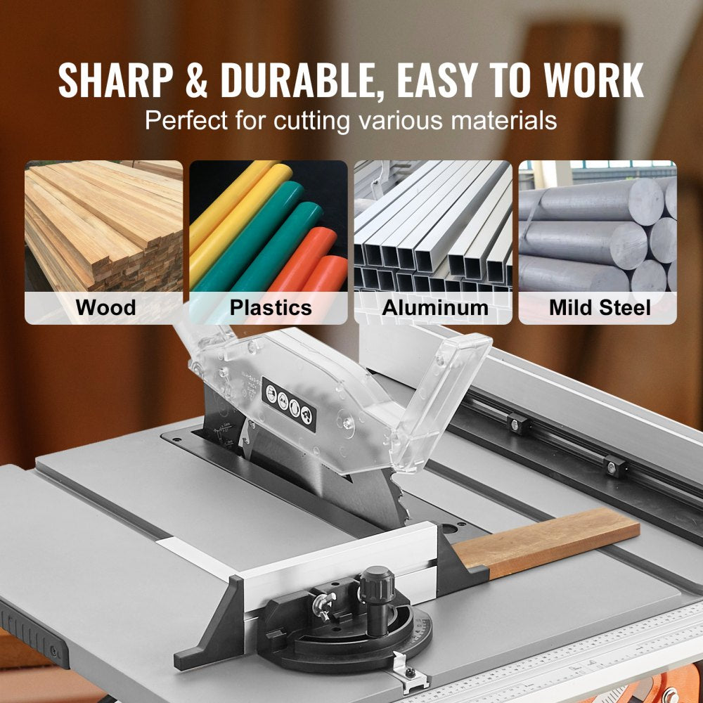 10" Table Saw Electric Cutting Machine 4500RPM 25-in Rip Capacity Woodwork