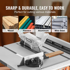 10" Table Saw Electric Cutting Machine 4500RPM 25-in Rip Capacity Woodwork
