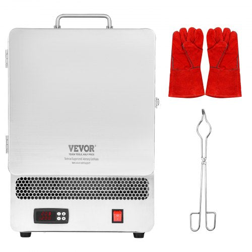 Electric Kiln, 1500W Electric Melting Furnace, Max Temperature 2192℉/1200℃, Stainless Steel Electric Furnace for Wax Casting, Metal Clay DIY, Metal Tempering , Glazing on Pottery