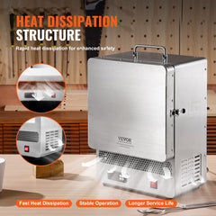 Electric Kiln, 1500W Electric Melting Furnace, Max Temperature 2192℉/1200℃, Stainless Steel Electric Furnace for Wax Casting, Metal Clay DIY, Metal Tempering , Glazing on Pottery