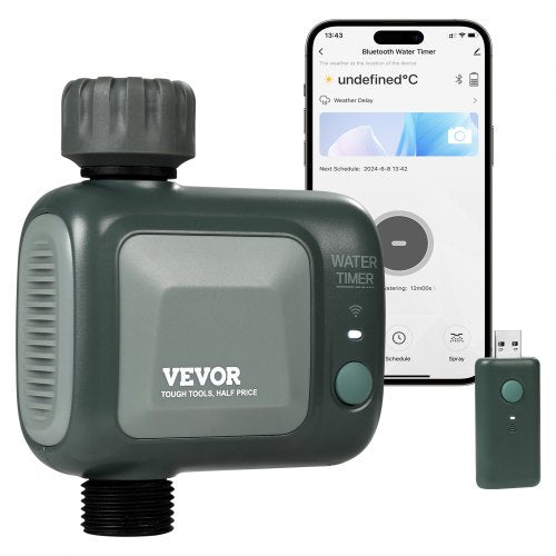 WiFi Sprinkler Timer, Single Outlet, Smart Hose Faucet Water Timer with Brass Inlet, APP Control via 2.4Ghz WiFi or Bluetooth, Voice Control with Alexa Google Assistant, IPX6 for Yard Watering