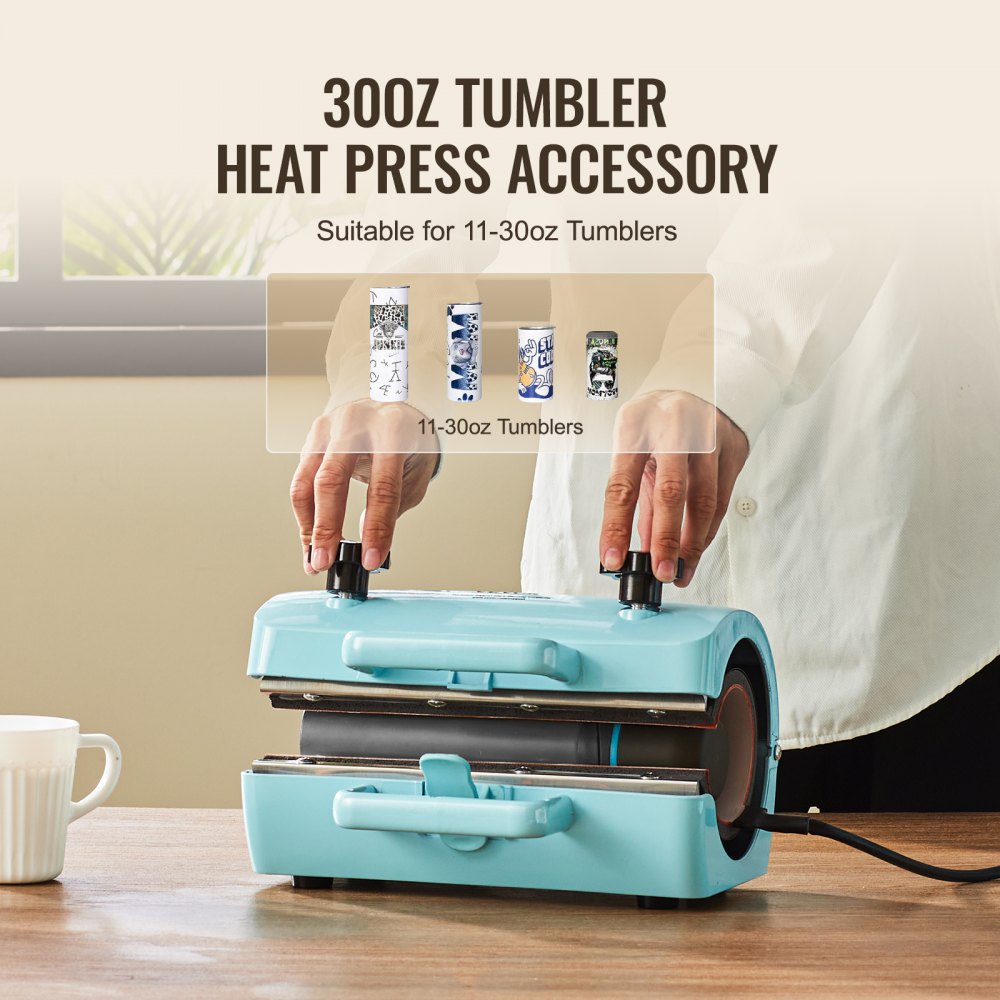 Bostome 2-in-1 Auto Heat Press Machine with 15x15" heating panel and tumbler press attachment.