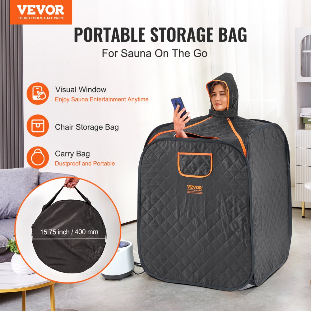 Portable Steam Sauna Tent 1200W Personal Spa Loss Weight Detox Therapy