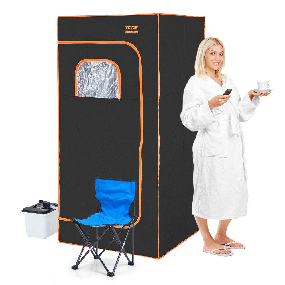 Portable Steam Sauna Tent Full Size 1600W Personal Sauna Blanket W/ Chair
