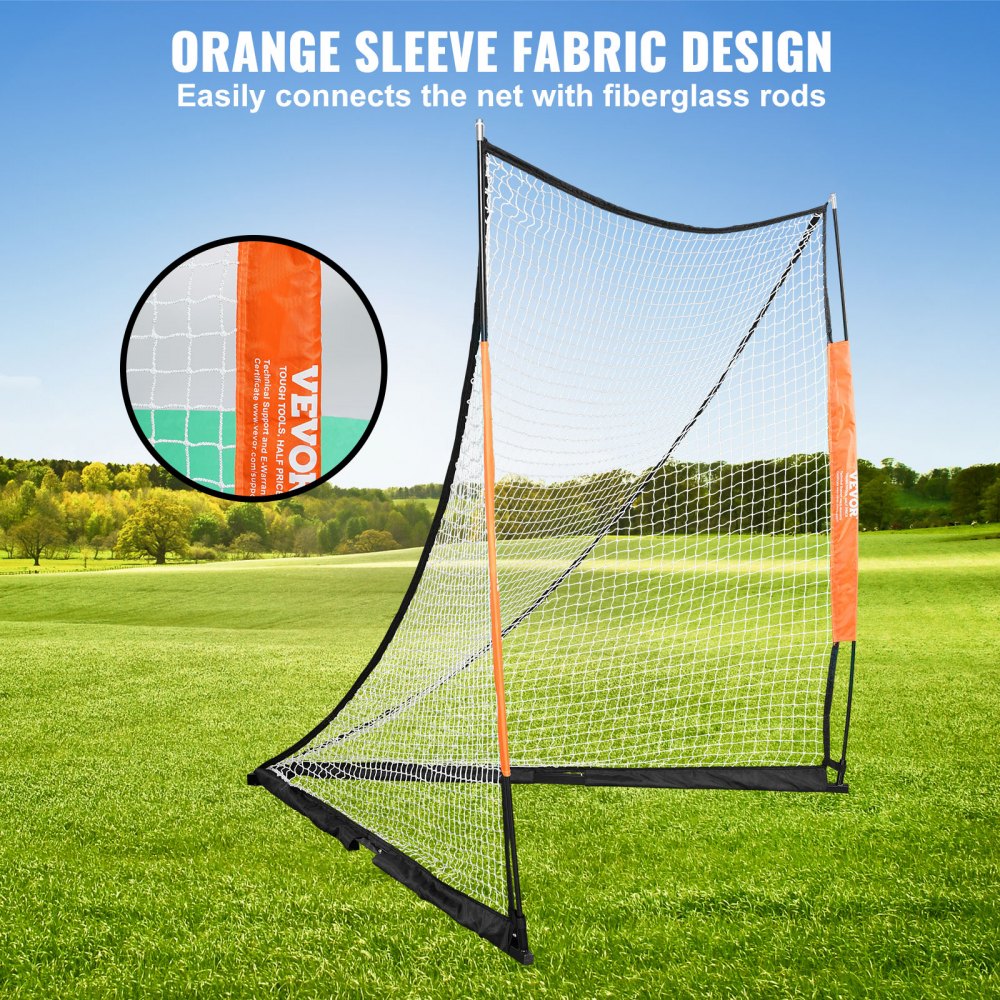 Lacrosse Goal, 6` x 6` Lacrosse Net, Portable Lacrosse Goal with Carry Bag, Fiberglass Rod Backyard Lacrosse Training Equipment, Easy Setup Collegiate Goal, Perfect for Youth Adult Training