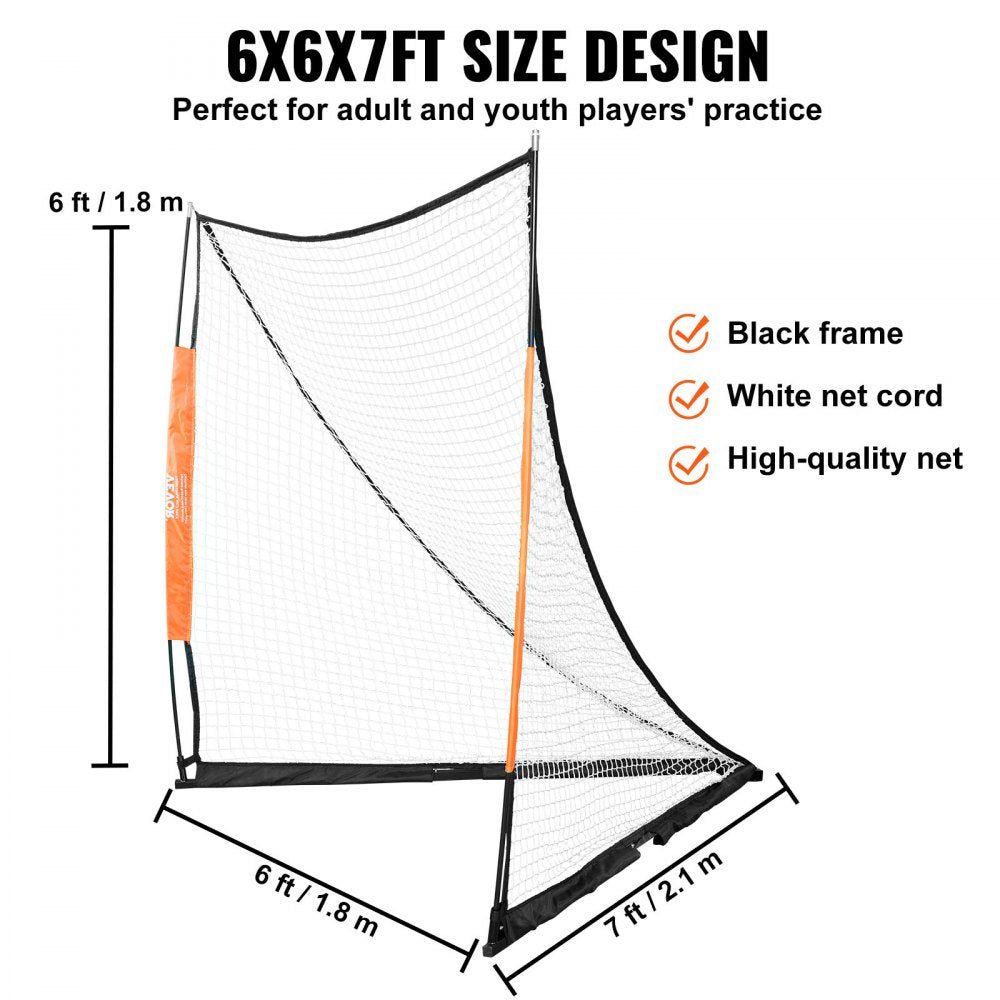 Lacrosse Goal, 6` x 6` Lacrosse Net, Portable Lacrosse Goal with Carry Bag, Fiberglass Rod Backyard Lacrosse Training Equipment, Easy Setup Collegiate Goal, Perfect for Youth Adult Training
