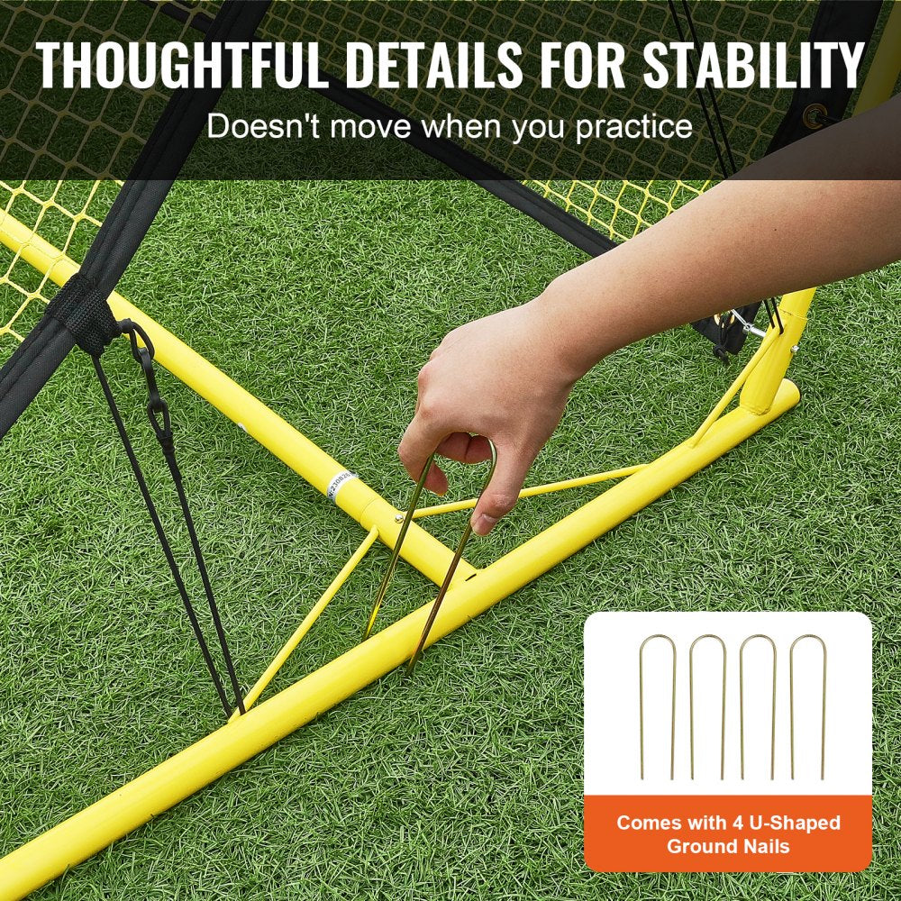 Soccer Trainer, 2-IN-1 Portable Soccer Rebounder Net, 71"x40" Iron Soccer Practice Equipment, Sports Football Rebounder Wall with Portable Bag, Perfect for Team Solo Training, Passing, Volley