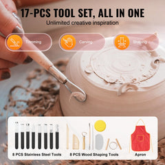 Bostome 11" electric pottery wheel in pink with LCD touch screen and foot pedal for control.