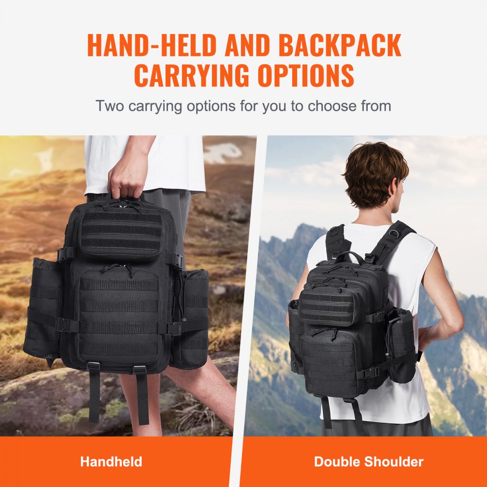 Tactical Backpack 25L Military Backpack with Molle Mode & 3 Compartments