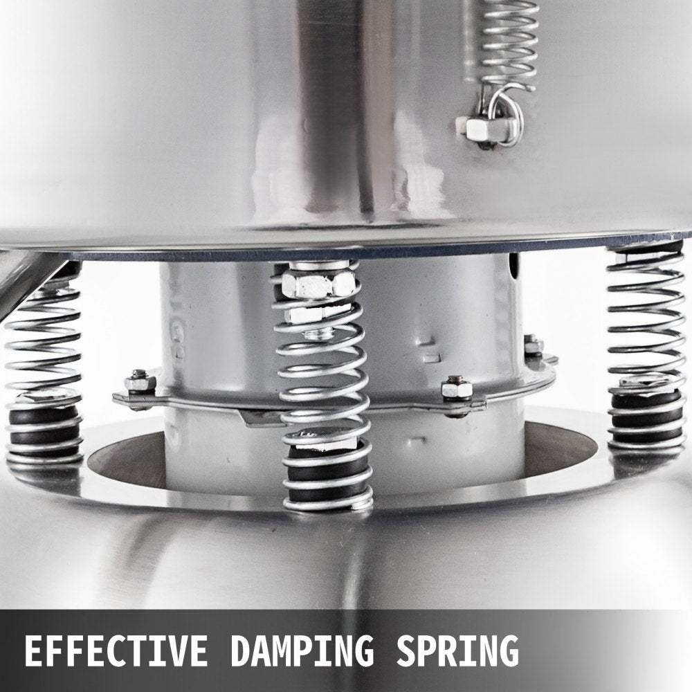 Automatic Sieve Shaker Included 12 Mesh + 80 Mesh Flour Sifter Electric Vibrating Sieve Machine 110V 50W Sifter Shaker Machine 1150 r/min for Rice & Herbal Powder Particles