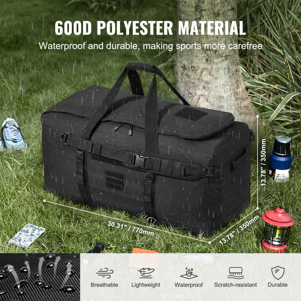 Tactical Duffle Bag 100L Gym Bag Duffle with Molle Design and Multi-mesh Bag