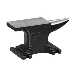 Compact 8.8 lb cast steel anvil with single horn for blacksmithing.