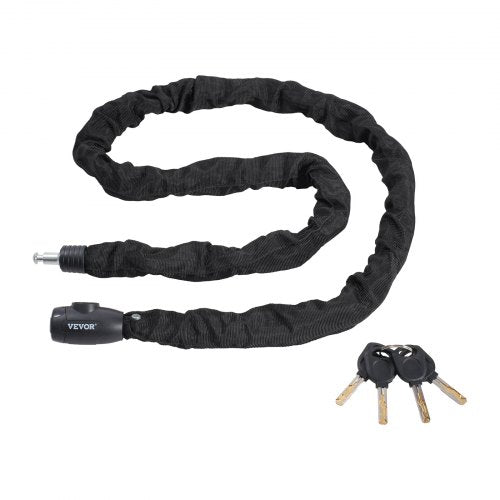 Bike Chain Lock 5.91FT Heavy Duty Bike Lock Anti-Theft Bicycle Chain Lock 10mm Thicker Bicycle Lock Chain with 4 Keys for E-Bike, Motorcycle
