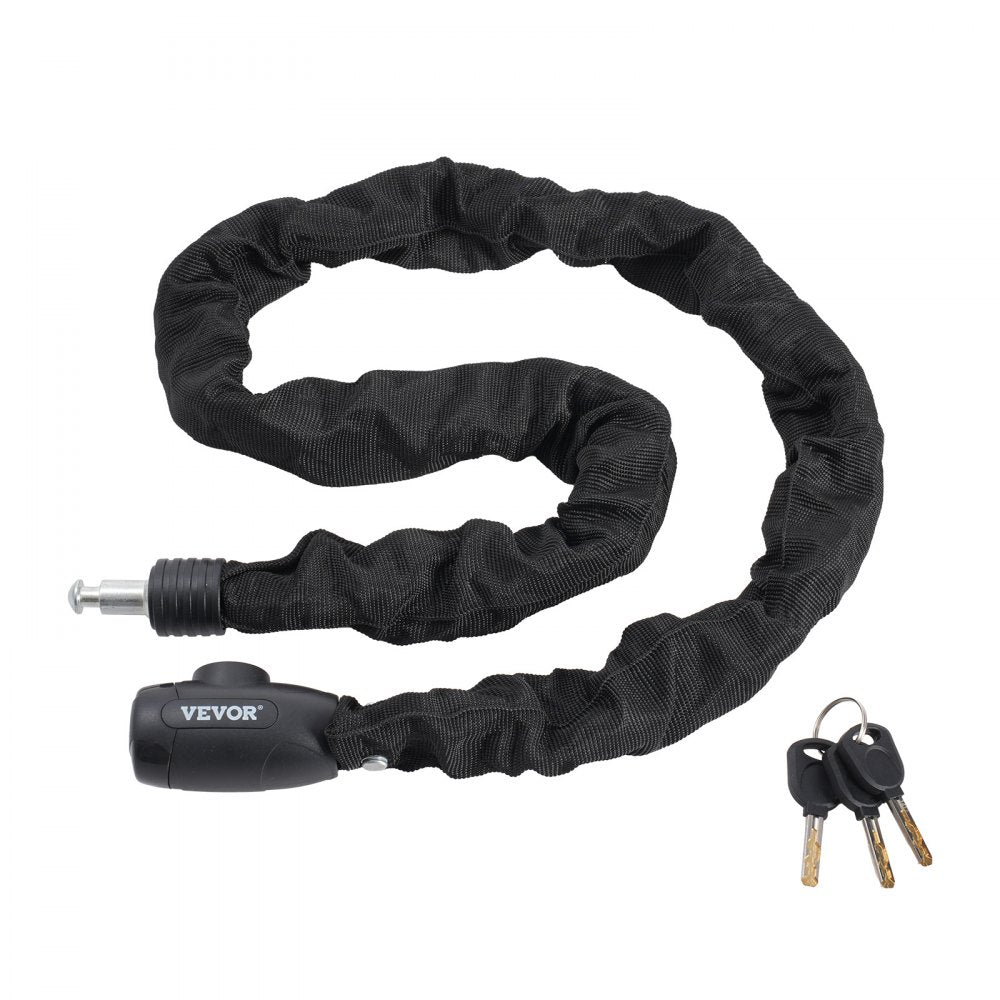 Bike Chain Lock 47.24FT Heavy Duty Bike Lock Anti-Theft Bicycle Chain Lock 8mm Thicker Bicycle Lock Chain with 4 Keys for E-Bike, Motorcycle