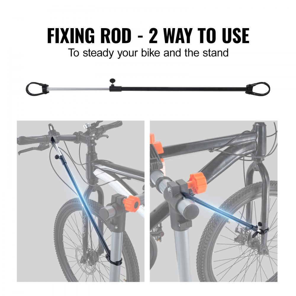 Bike Repair Stand, 80 lbs Heavy-duty Steel Bicycle Repair Stand, Adjustable Height Bike Maintenance Workstand with Magnetic Tool Tray Telescopic Arm, Foldable Bike Work Stand for Home, Shops