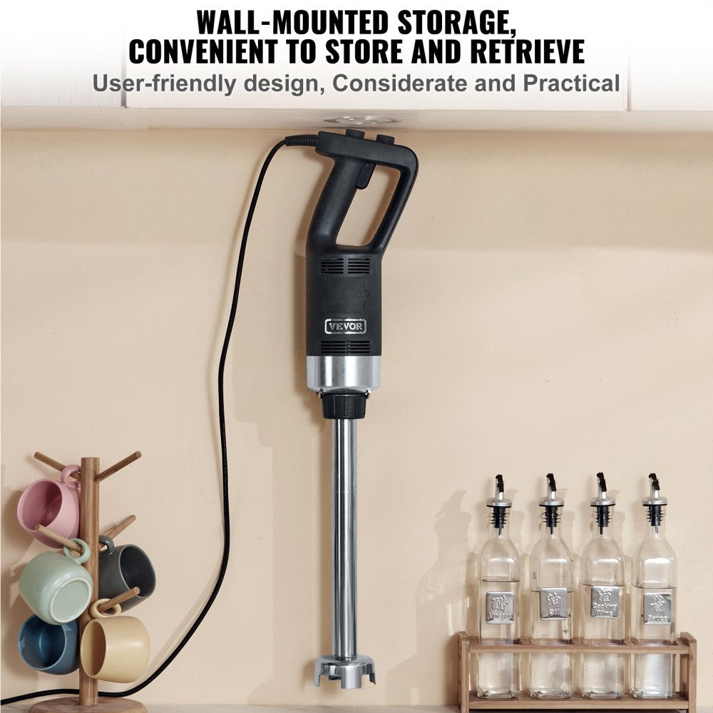 Commercial Immersion Blender, 750W 20" Heavy Duty Hand Mixer, Variable Speed Kitchen Stick Mixer with 304 Stainless Steel Blade, Multi-Purpose Portable Mixer for Soup, Smoothie, Puree, Baby Food