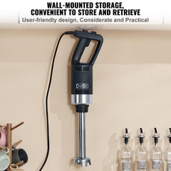 Commercial Immersion Blender, 750W 12" Heavy Duty Hand Mixer, Variable Speed Kitchen Stick Mixer with 304 Stainless Steel Blade, Multi-Purpose Portable Mixer for Soup, Smoothie, Puree, Baby Food