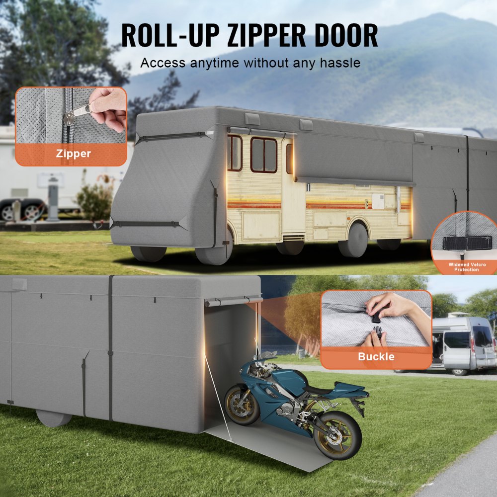Class A RV Cover Motorhome Cover 40-43 ft Non-woven Fabric Motorhome RV