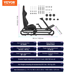 Heavy Duty Racing Wheel Stand for Logitech G923/G920/G29 Max330LBS Compact