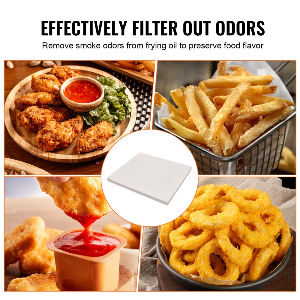 Fryer Filter Paper, 100 Sheets, 19.3" x 16.1", Replacement Deep Fryer Filter Sheets for 18L/38L Commercial Mobile Fryer Filter Machine, for Restaurant, Fast Food Shop, Carnival Concession Stand