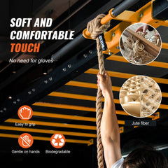 1"x50FT Gym Climbing Rope Fitness Strength Training Rope Home Exercise