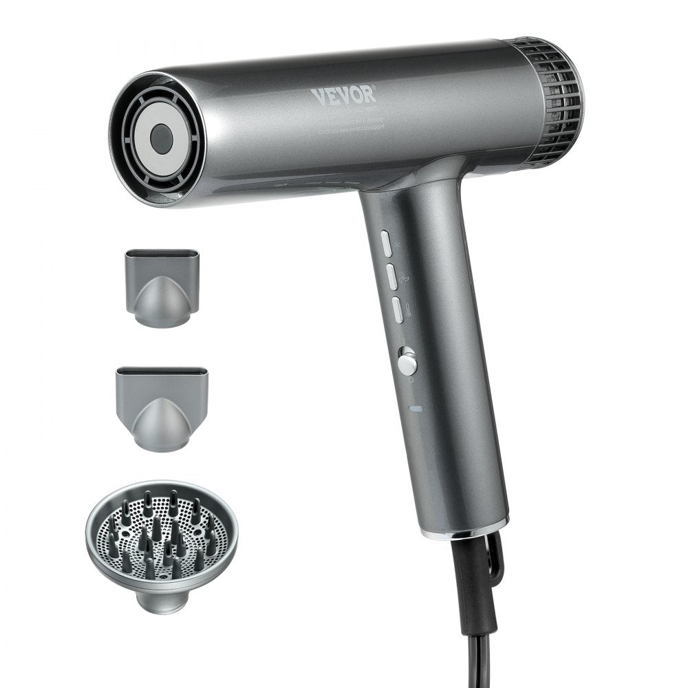 Professional Hair Dryer, 3.0 Million Negative Ions Blow Dryer, 98,000RPM High-Speed Brushless Motor, 3 Temp & 3 Speeds, Lightweight Salon Hair Blow Dryers with Nozzles & Diffuser for Home Travel