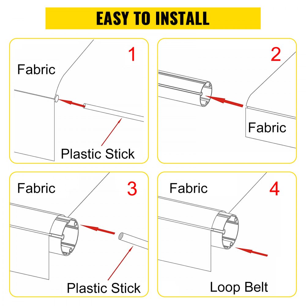 RV Awning 16` Camper Awning Fabric, Trailer Awning Canopy Patio Camping Car Awning, Durable 15oz Vinyl Roller Tube for RV, Van, SUV, Patio Awning Replacement Ocean Blue Fade