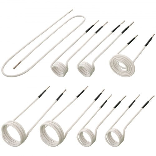 Induction Heater Coil Kit 8PCS Most Used Induction Heater Coils with Varying Lengths, Heat Resistant Induction Heater Tool with Flexibility and Long Lifespan For Removing Rusty Bolts and Nuts