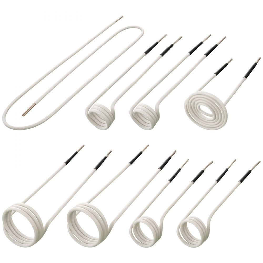 Induction Heater Coil Kit 8PCS Most Used Induction Heater Coils with Varying Lengths, Heat Resistant Induction Heater Tool with Flexibility and Long Lifespan For Removing Rusty Bolts and Nuts