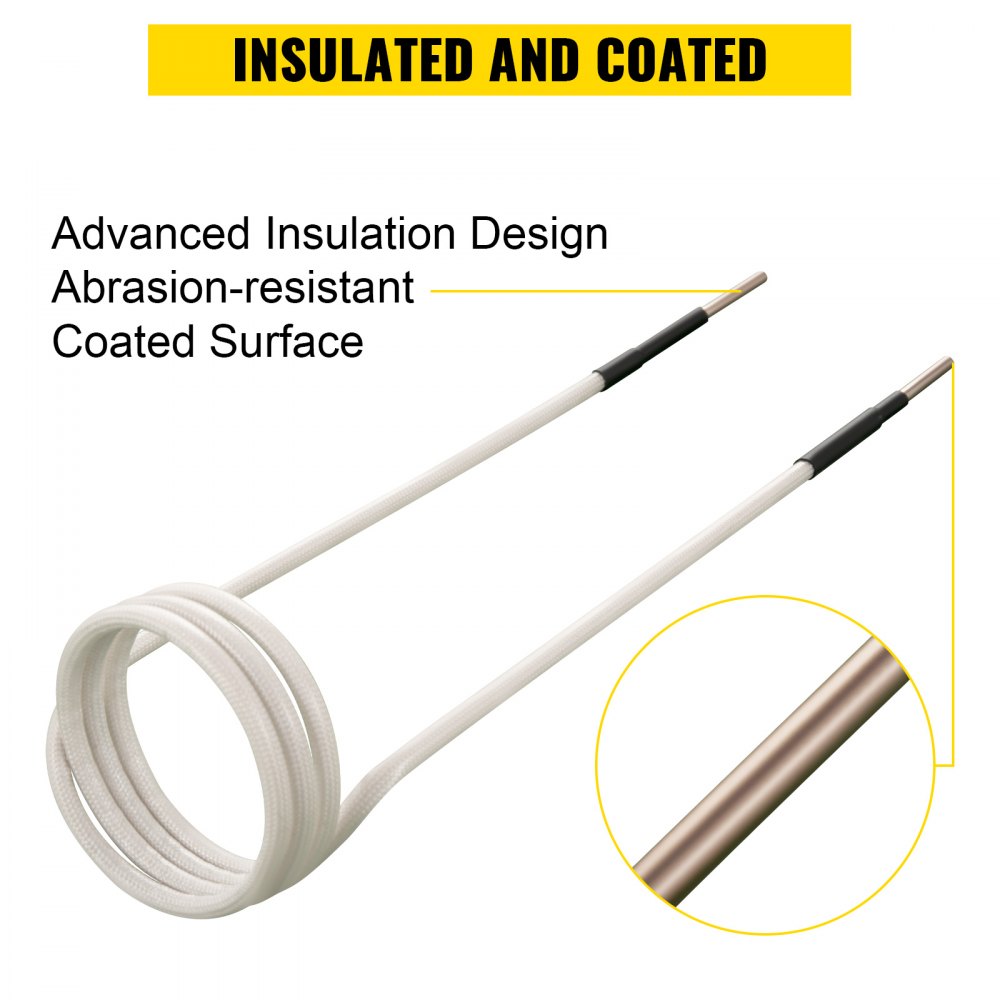 Induction Heater Coil Kit 8PCS Most Used Induction Heater Coils with Varying Lengths, Heat Resistant Induction Heater Tool with Flexibility and Long Lifespan For Removing Rusty Bolts and Nuts
