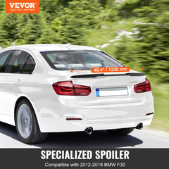 GT Wing Car Spoiler, 48.4 inch Spoiler, Compatible with 2012-2018 BMW F30, High Strength ABS Material, Baking Paint, Car Rear Spoiler Wing, Racing Spoilers for Cars, Glossy Black
