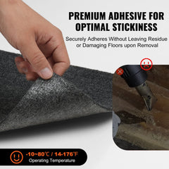 Dark gray peel and stick carpet tile square with a soft, durable surface and adhesive backing.