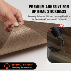 Dark brown peel and stick carpet tiles, 18"x18", in a 10-pack for easy installation.