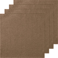 Dark brown peel and stick carpet tiles, 18"x18", in a 10-pack for easy installation.