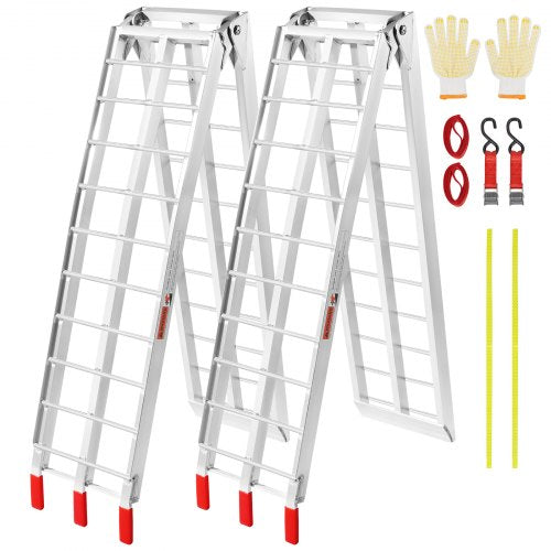 Aluminum Ramp 1500 LBS Foldable Loading Ramps for Pickup Trucks Bed 2 PCS