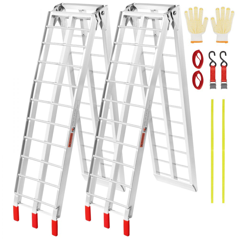 Aluminum Ramp 1500 LBS Foldable Loading Ramps for Pickup Trucks Bed 2 PCS