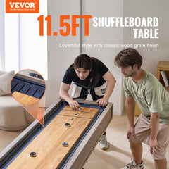 11.5 ft Shuffleboard Table 2 in 1 Shuffleboard and Bowling Combo Game Set