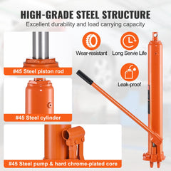 Hydraulic Long Ram Jack 3Ton Clevis Base Engine Hoist Cylinder Single Pump