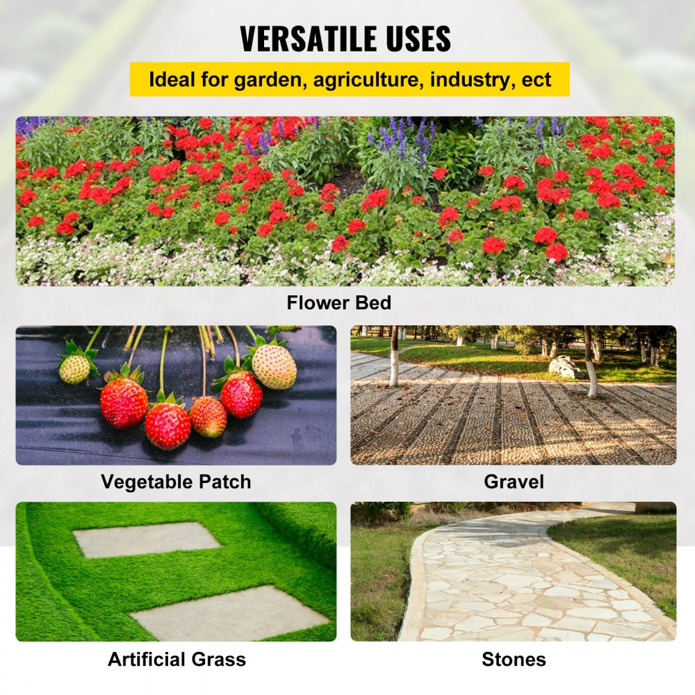 6FT300FT Premium Weed Barrier Fabric Heavy Duty 2.4OZ, Woven Weed Control Fabric, High Permeability Good for Flower Bed, Geotextile Fabric for Underlayment, Polyethylene Ground Cover