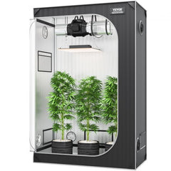 2x4 Grow Tent, 48`` x 24`` x 72``, High Reflective 2000D Mylar Hydroponic Growing Tent with Observation Window, Tool Bag and Floor Tray for Indoor Plants Growing
