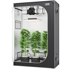 2x4 Grow Tent, 48`` x 24`` x 72``, High Reflective 2000D Mylar Hydroponic Growing Tent with Observation Window, Tool Bag and Floor Tray for Indoor Plants Growing